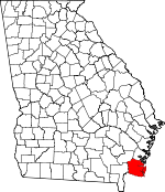 Map of Georgia showing Camden County - Click on map for a greater detail.