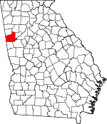 Map of Georgia showing Carroll County - Click on map for a greater detail.