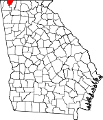 Map of Georgia showing Catoosa County - Click on map for a greater detail.