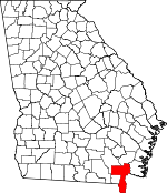 Map of Georgia showing Charlton County - Click on map for a greater detail.