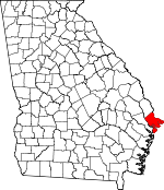 Map of Georgia showing Chatham County - Click on map for a greater detail.