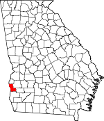 Map of Georgia showing Clay County - Click on map for a greater detail.