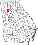 Map of Georgia showing Cobb County - Click on map for a greater detail.
