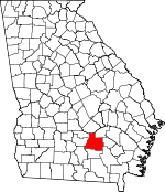 Map of Georgia showing Coffee County - Click on map for a greater detail.