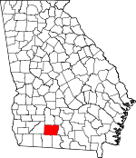 Map of Georgia showing Colquitt County - Click on map for a greater detail.
