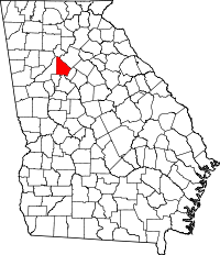 Map of Georgia showing DeKalb County - Click on map for a greater detail.