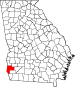 Map of Georgia showing Early County - Click on map for a greater detail.