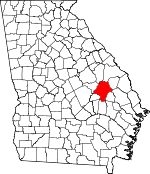 Map of Georgia showing Emanuel County - Click on map for a greater detail.