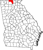 Map of Georgia showing Fannin County - Click on map for a greater detail.