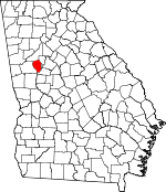 Map of Georgia showing Fayette County - Click on map for a greater detail.