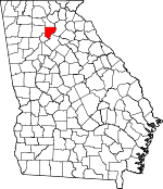 Map of Georgia showing Forsyth County - Click on map for a greater detail.