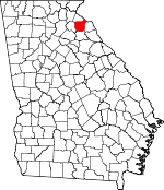 Map of Georgia showing Franklin County - Click on map for a greater detail.