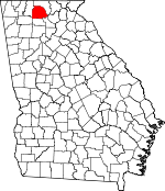 Map of Georgia showing Gilmer County - Click on map for a greater detail.