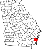 Map of Georgia showing Glynn County - Click on map for a greater detail.