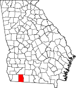 Map of Georgia showing Grady County - Click on map for a greater detail.