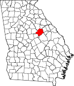Map of Georgia showing Hancock County - Click on map for a greater detail.
