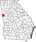 Map of Georgia showing Heard County - Click on map for a greater detail.