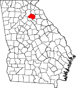 Map of Georgia showing Jackson County - Click on map for a greater detail.