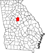 Map of Georgia showing Jasper County - Click on map for a greater detail.