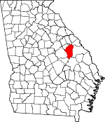 Map of Georgia showing Jefferson County - Click on map for a greater detail.