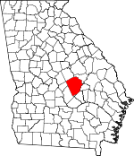 Map of Georgia showing Laurens County - Click on map for a greater detail.