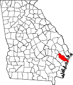 Map of Georgia showing Liberty County - Click on map for a greater detail.