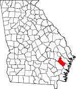Map of Georgia showing Long County - Click on map for a greater detail.