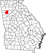 Map of Georgia showing Paulding County - Click on map for a greater detail.