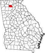 Map of Georgia showing Pickens County - Click on map for a greater detail.