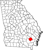 Map of Georgia showing Pierce County - Click on map for a greater detail.