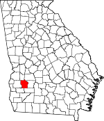 Map of Georgia showing Terrell County - Click on map for a greater detail.