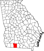 Map of Georgia showing Thomas County - Click on map for a greater detail.