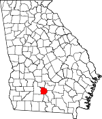 Map of Georgia showing Tift County - Click on map for a greater detail.