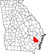 Map of Georgia showing Wayne County - Click on map for a greater detail.