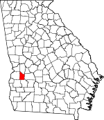 Map of Georgia showing Webster County - Click on map for a greater detail.