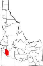 Map of Idaho showing Ada County - Click on map for a greater detail.