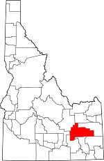 Map of Idaho showing Bingham County - Click on map for a greater detail.