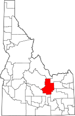 Map of Idaho showing Butte County - Click on map for a greater detail.
