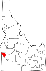 Map of Idaho showing Canyon County - Click on map for a greater detail.