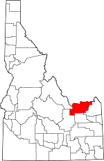 Map of Idaho showing Clark County - Click on map for a greater detail.