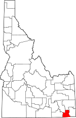 Map of Idaho showing Franklin County - Click on map for a greater detail.