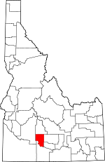 Map of Idaho showing Gooding County - Click on map for a greater detail.
