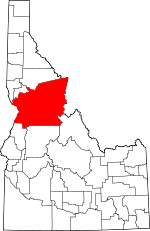 Map of Idaho showing Idaho County - Click on map for a greater detail.