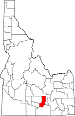 Map of Idaho showing Minidoka County - Click on map for a greater detail.