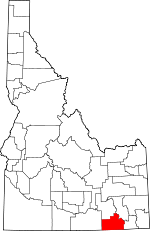 Map of Idaho showing Oneida County - Click on map for a greater detail.