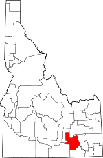 Map of Idaho showing Power County - Click on map for a greater detail.