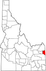Map of Idaho showing Teton County - Click on map for a greater detail.