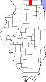 Map of Illinois showing Boone County - Click on map for a greater detail.