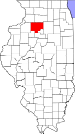 Map of Illinois showing Bureau County - Click on map for a greater detail.