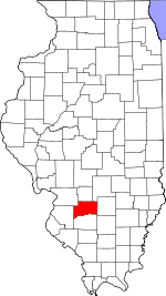 Map of Illinois showing Clinton County - Click on map for a greater detail.